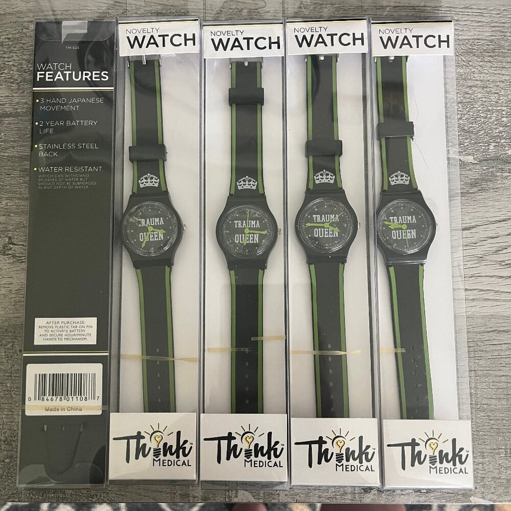 NEW! Lot of 5 Watches ~ Nurse Medical Trauma Queen Novelty Watch